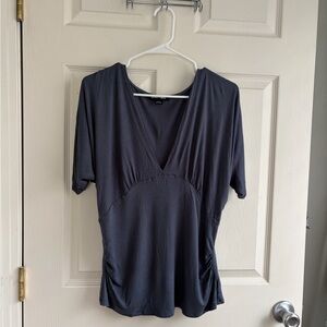 🦋 Silence + Noise Valeria Ruched V-Neck Dolman Top XL | Urban Outfitters